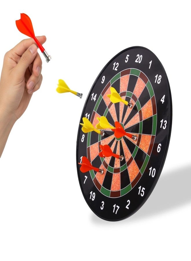 ZELVO Magnetic Dart Board for Kids - Safe Dart Game with 6 Strong Magnetic Darts | Indoor & Outdoor Fun Toys for Boys & Girls | Family Game Set for All Ages (Large) - Image 1